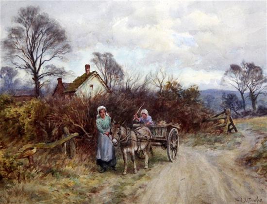 Frederick James Knowles (1831-1908) Childhoods Happy Days, and studies of horses and cattle, largest 10.5 x 14.5in.